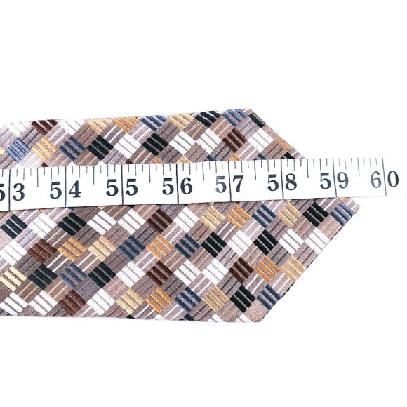 Van Heusen 100% Silk Men Neck Tie Geometric Multicolor 59 x 4 - NWOT - Picture 3 of 6